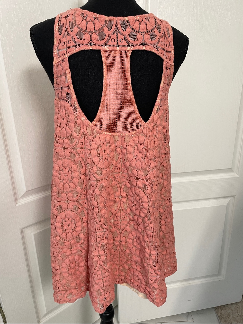 Free People Dress lace in salmon color S A-Line mini  vacation party festival